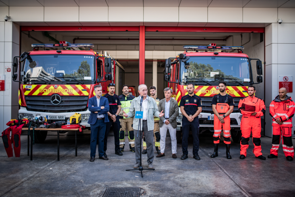 Málaga refuerza su servicio de bomberos. Imagen proporcionada por el Ayuntamiento de Málaga.